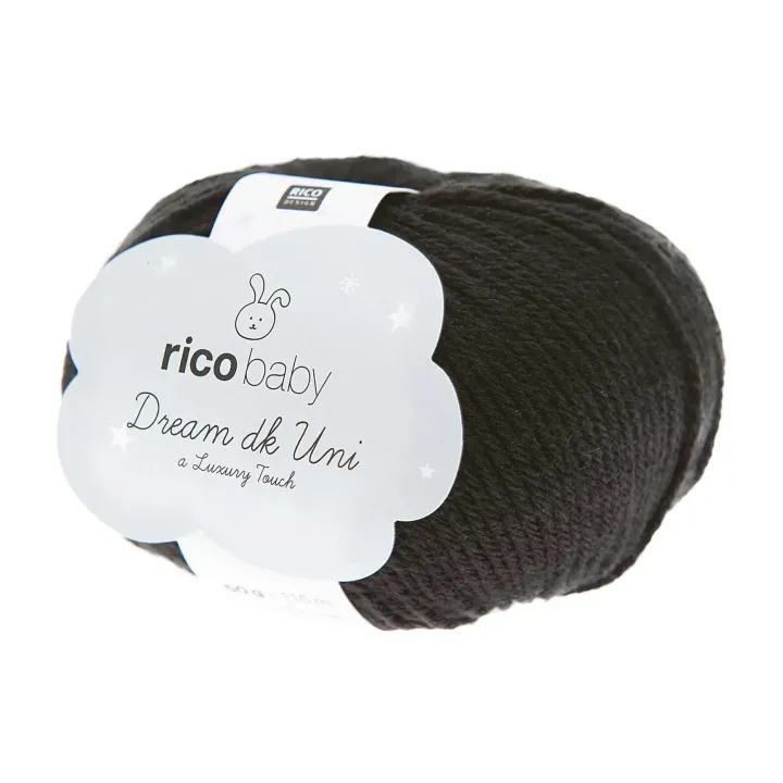 Rico Design Laine Baby Dream Uni dk 50 g, Noir