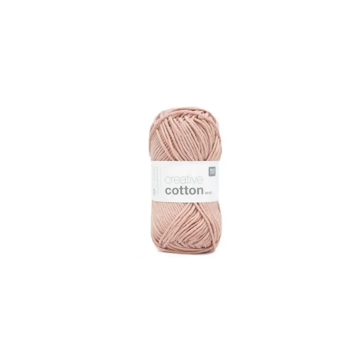 Rico Design Laine Creative Cotton Aran 50 g, rose sombre