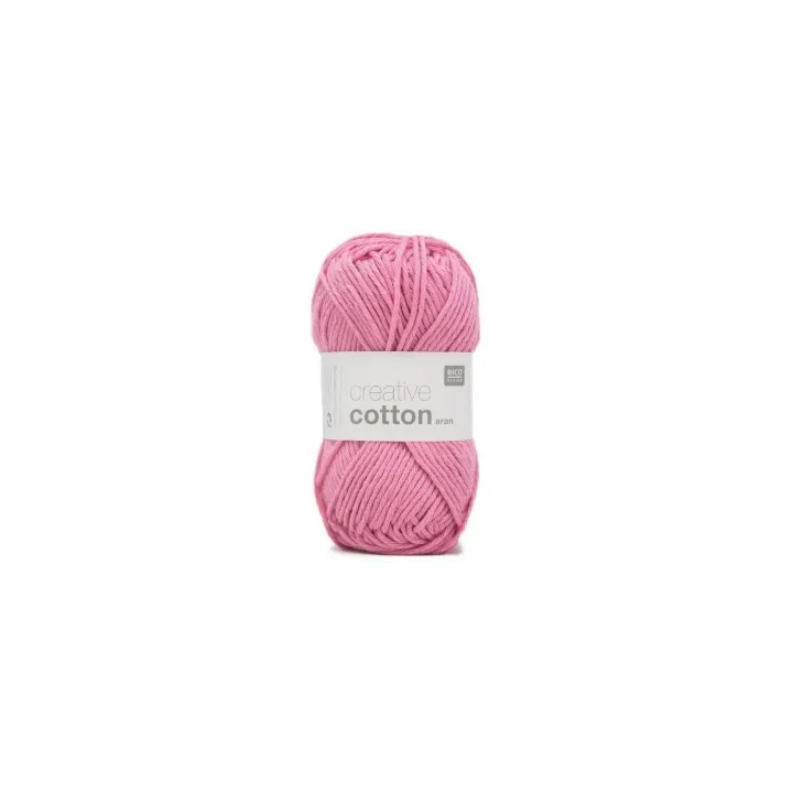 Rico Design Laine Creative Cotton Aran 50 g, rose fumé