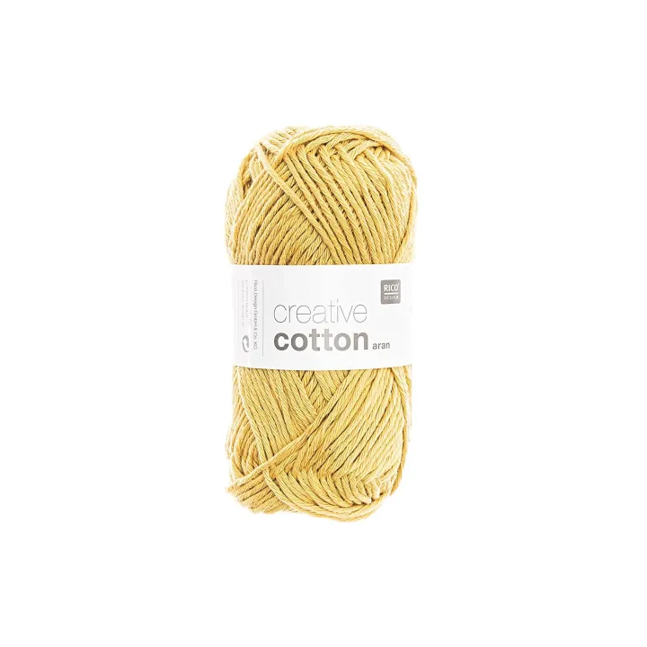 Rico Design Laine Creative Cotton Aran 50 g, maïs