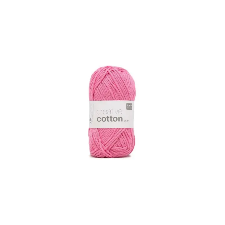 Rico Design Laine Creative Cotton Aran 50 g, rose bonbon