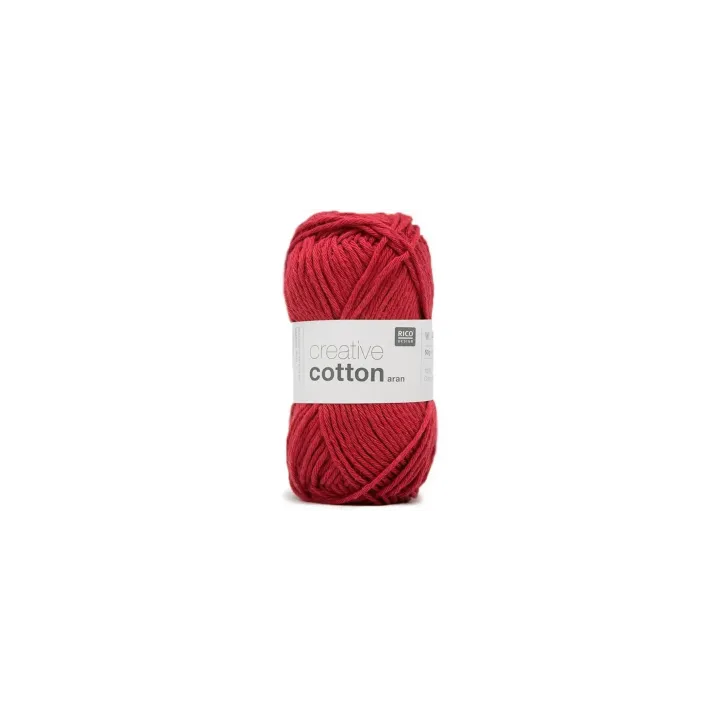 Rico Design Laine Creative Cotton Aran 50 g, cerise