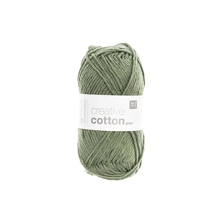 Rico Design Laine Creative Cotton Aran 50 g, lierre