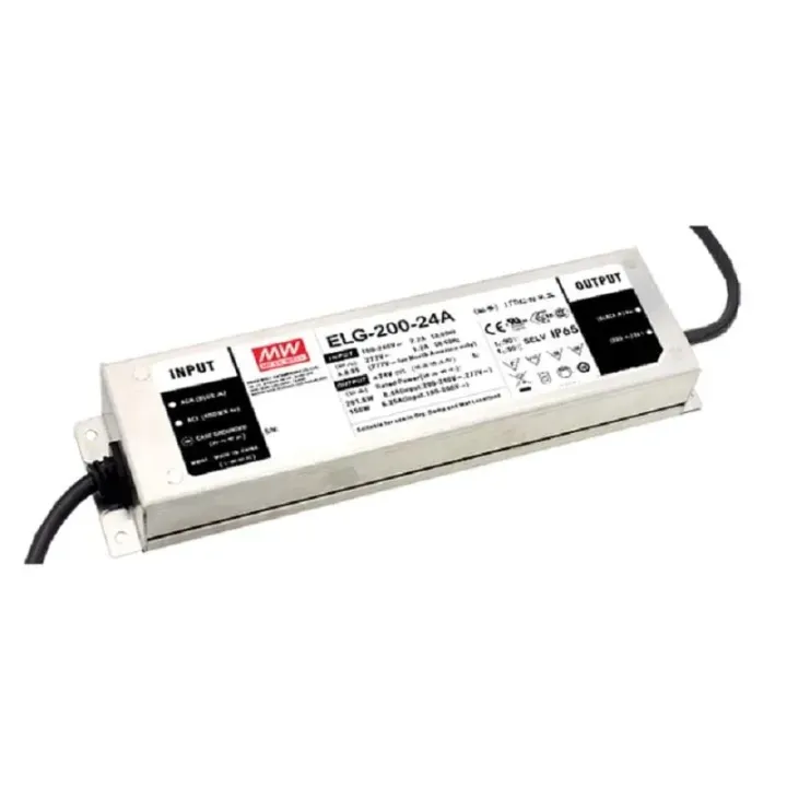 MeanWell Pilote de LED ELG-200-24A-3Y, 24 V, 200W, Single Color