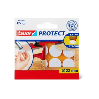 tesa Echelle de pied de chaise Protect O 22 mm 12 pièces, Blanc