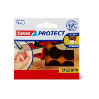 tesa Echelle de pied de chaise Protect O 22 mm 12 pièces, Brun