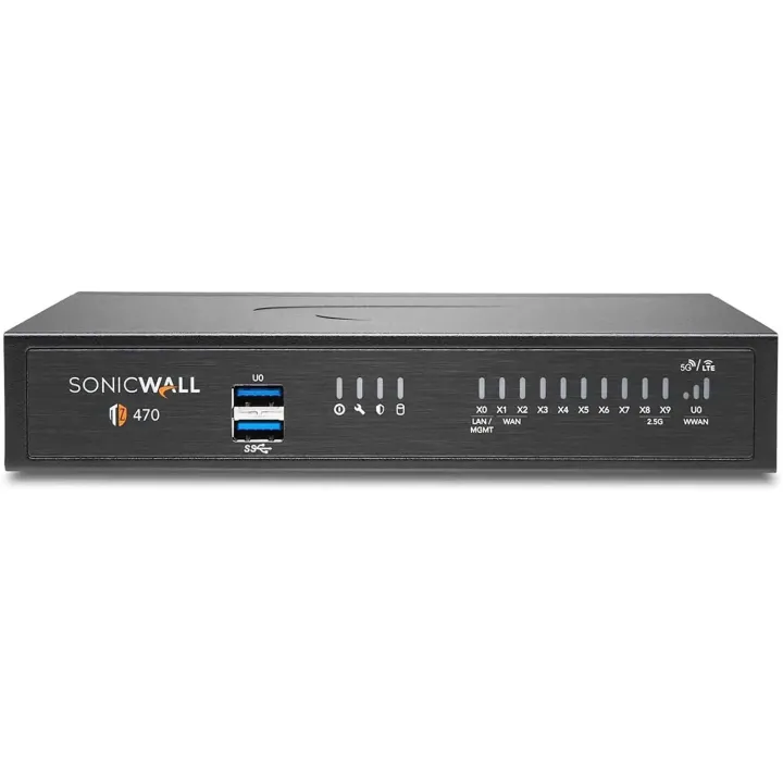 SonicWall Pare-feu TZ-470 TotalSecure Advanced Appliance, w-APSS, 1yr