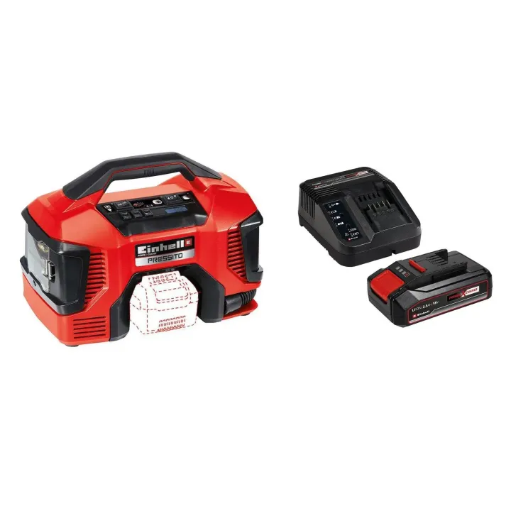 Einhell Compresseur à batterie Hybrid Pressito Kit