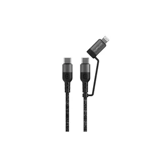 4smarts Câble USB 2.0 ComboCord 3A USB C - Lightning-USB C 1.5 m