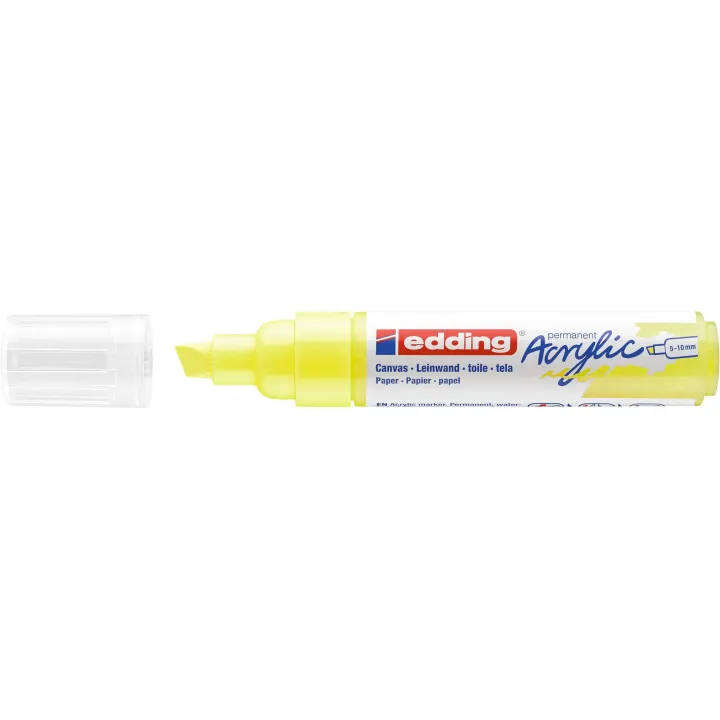 edding Marqueur acrylique 5000 Large, Jaune fluo