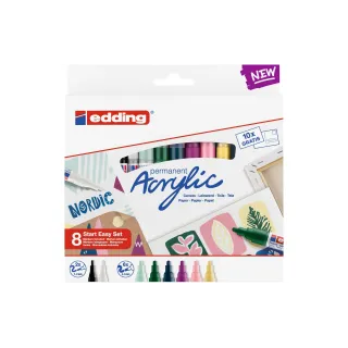 edding Marqueur acrylique Starter Set 8 pièces