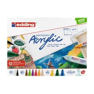 edding Marqueur acrylique Starter Set 12 pièces