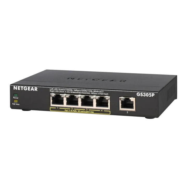 Netgear PoE+ Switch GS305Pv2 5 Port