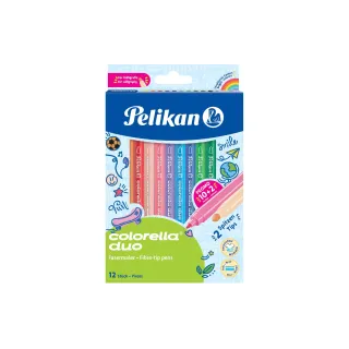 Pelikan Crayon feutre Colorella Duo 12 pièces, Multicolore