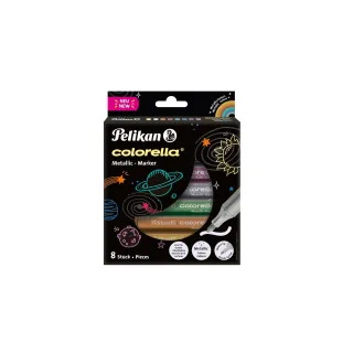 Pelikan Crayon feutre Colorella métallique 8 pièces, Multicolore