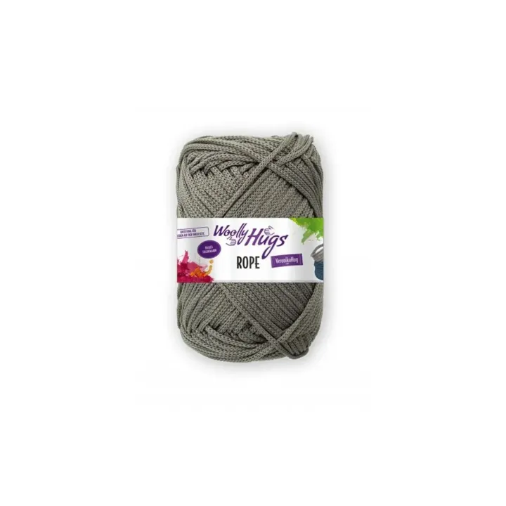 Wolly Hugs Laine Corde à macramé 200 g, Gris foncé