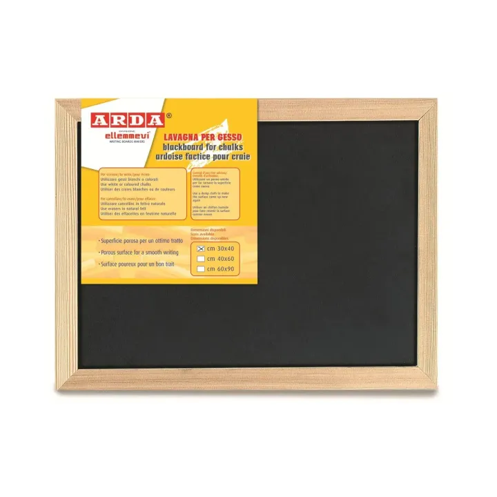 Arda Tableau à craie Blackboard 30 x 40 cm, Noir