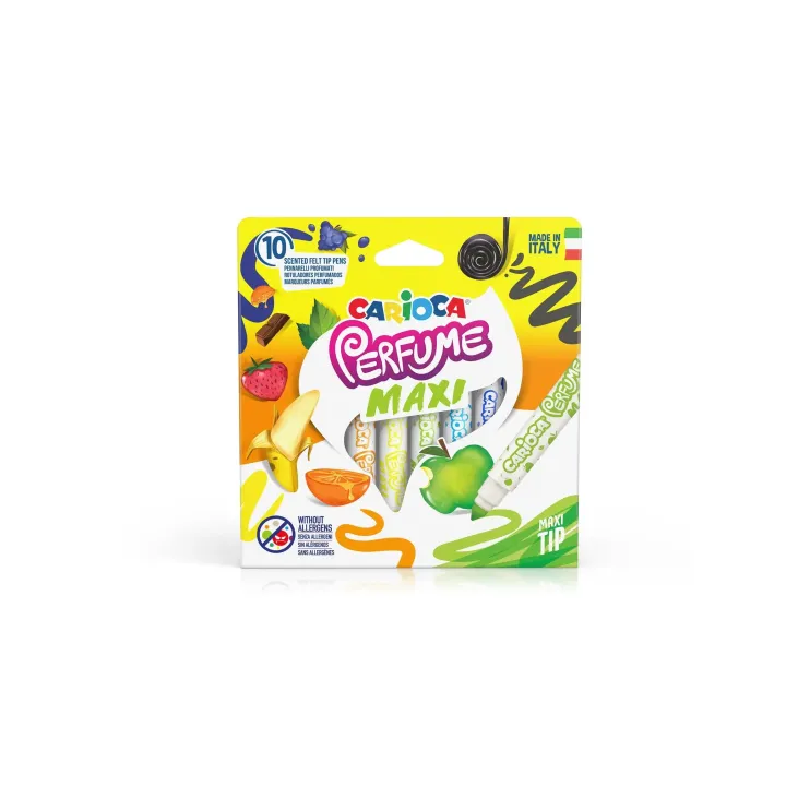 Carioca Feutres de coloriage Perfume Maxi 10 pièces, Multicolore