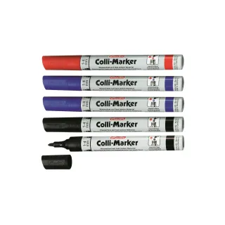 Herlitz Marqueur pour flipchart Colli 1-4 mm, 5 pièces, Bleu-Rouge-Noir