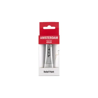 Amsterdam Peinture acrylique Reliefpaint 800 argent opaque, 20 ml