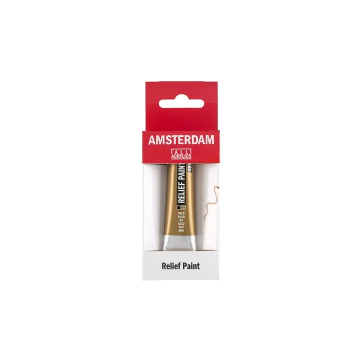 Amsterdam Peinture acrylique Reliefpaint 801 Or opaque, 20 ml 20 ml, Doré