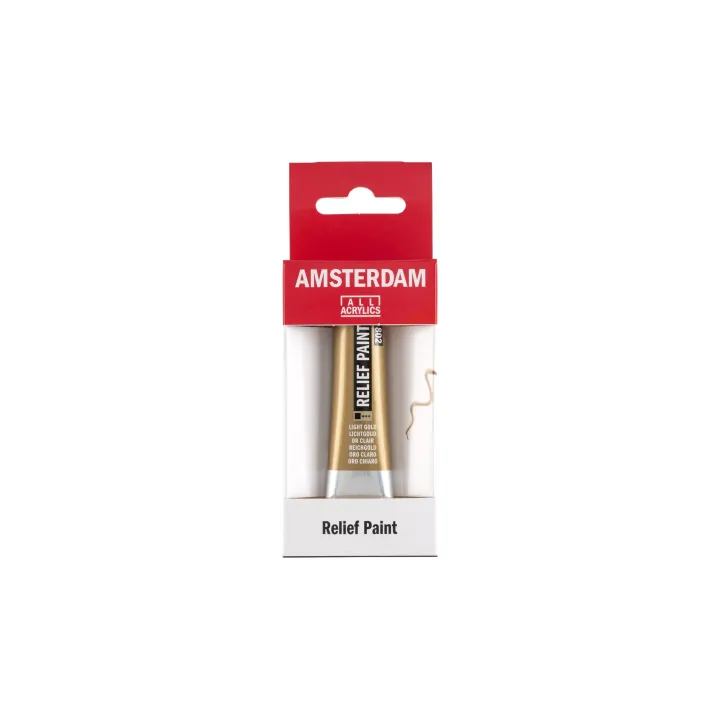 Amsterdam Peinture acrylique Reliefpaint 802 or clair couvrant, 20 ml