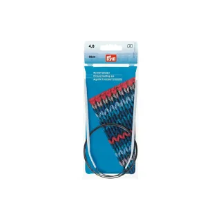 Prym Aiguille à tricoter circulaire Alu, gris 4.00 mm x 80 cm, sachet