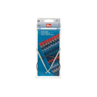 Prym Aiguille à tricoter circulaire Alu, gris 4.50 mm x 40 cm, sachet