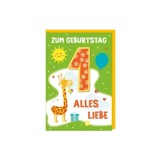 Braun + Company Carte de félicitations Girafe 1 11.5 x 17 cm