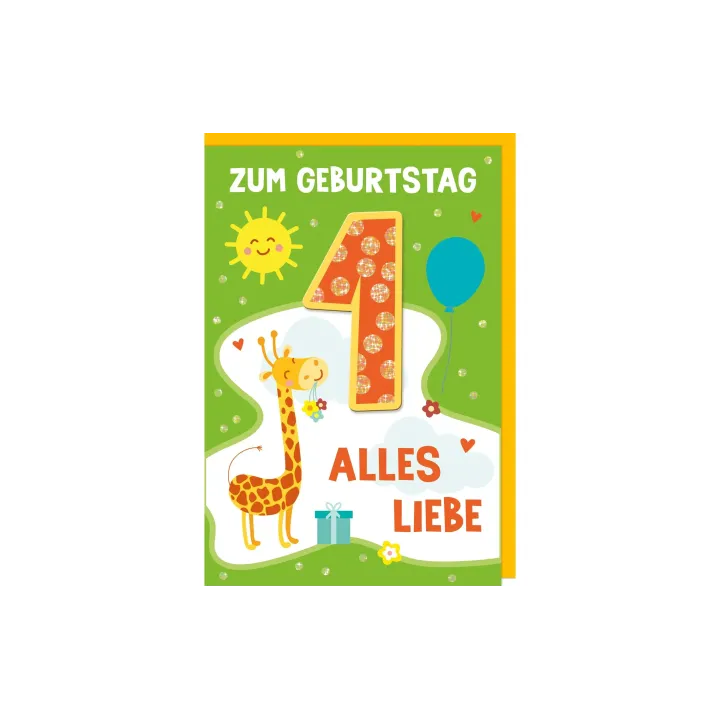 Braun + Company Carte de félicitations Girafe 1 11.5 x 17 cm