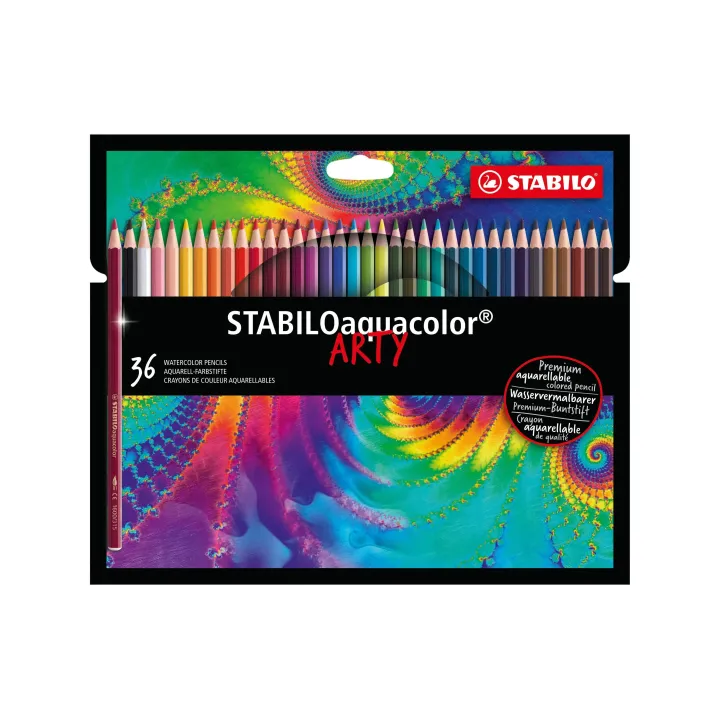 STABILO Crayons de couleur aquacolor Arty 36 pièces