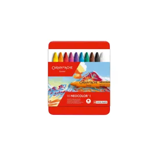 Caran dAche Crayon gras de couleur Neocolor 1 résistant à leau, 10 pièces