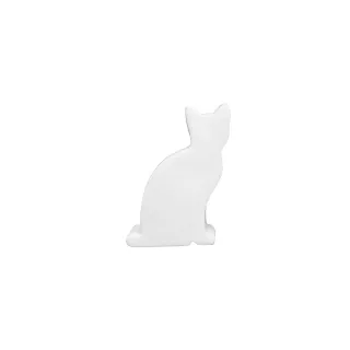 8 Seasons Design Bougie à motifs Shining Cat Micro, Blanc
