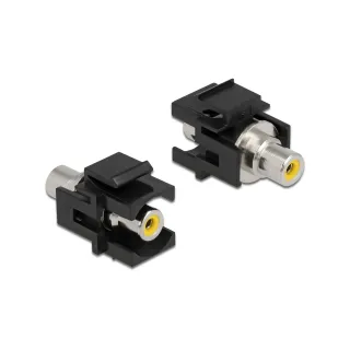 Delock Module Keystone RCA femelle à RCA femelle Jaune - Noir