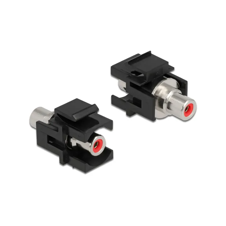 Delock Module Keystone RCA femelle à RCA femelle Rouge - Noir