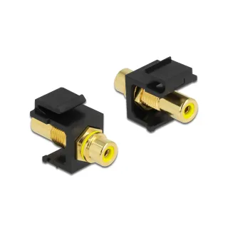 Delock Module Keystone RCA femelle à RCA femelle Jaune - Noir