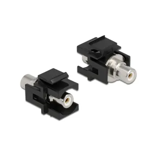 Delock Module Keystone RCA femelle à RCA femelle Blanc - Noir