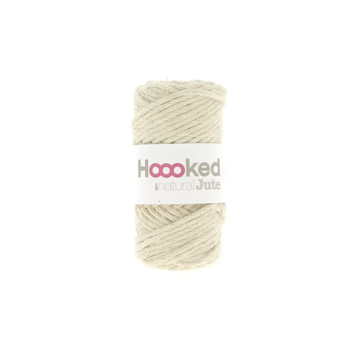 Hoooked Laine Corde macramé en jute naturel 350 g Crème