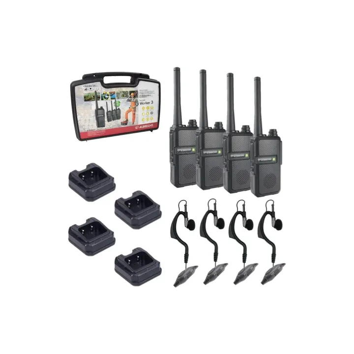 Albrecht Kits d’appareils radio Tectalk Worker 3 Ensemble de 4