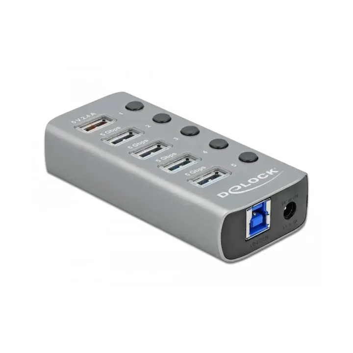 Delock Hub USB 63262 USB 3.0 - 4x USB-A - 1x port de charge