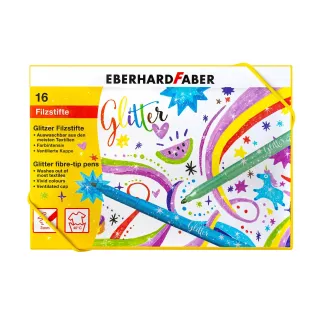 Eberhard Faber Crayon feutre Paillettes 16 pièces, multicolore