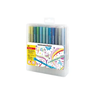 Eberhard Faber Crayon feutre Paillettes 24 pièces, Multicolore