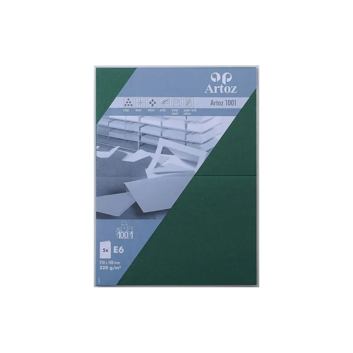 Artoz Carte vierge 1001, E6, 5 feuilles, Racinggreen