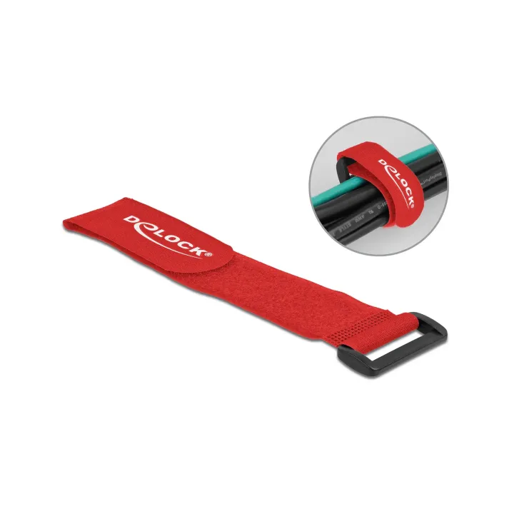 Delock Serre-câble auto-agrippant Rouge 280 mm x 38 mm 3 pièces