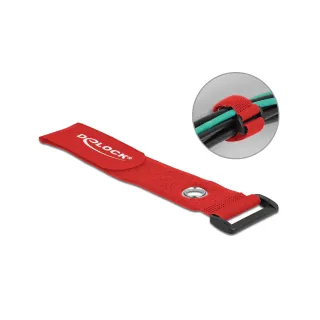 Delock Serre-câble auto-agrippant Rouge 280 mm x 38 mm 3 pièces