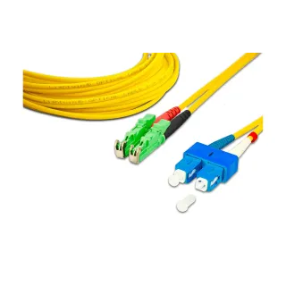 Lightwin Câble patch à fibre optique LSH-APC-SC, Singlemode, Duplex, 1m