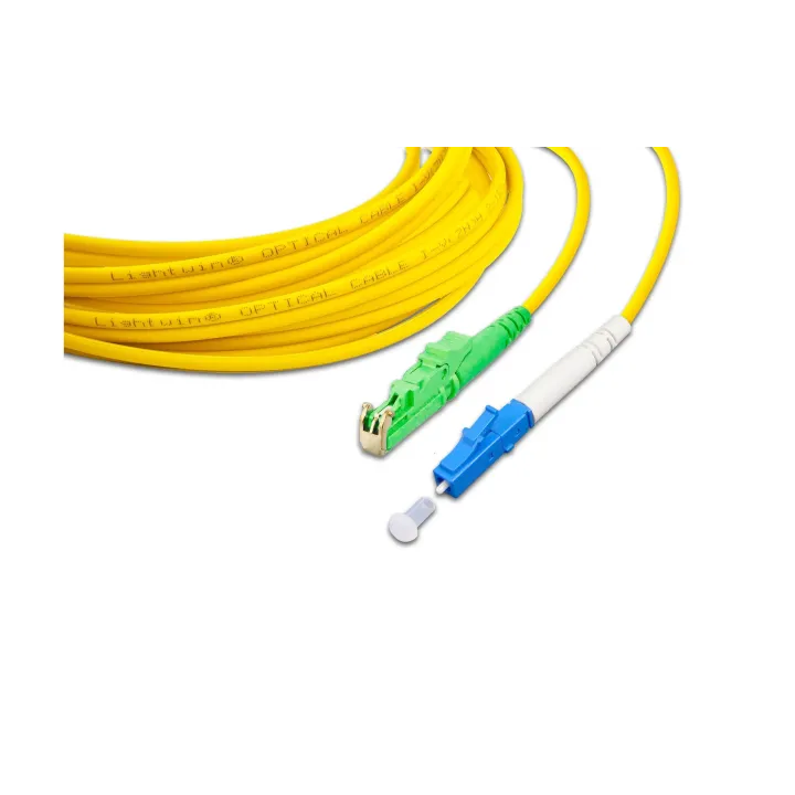 Lightwin Câble patch à fibre optique Singlemode, LSH-APC – LC, OS2, Simplex, 5 m