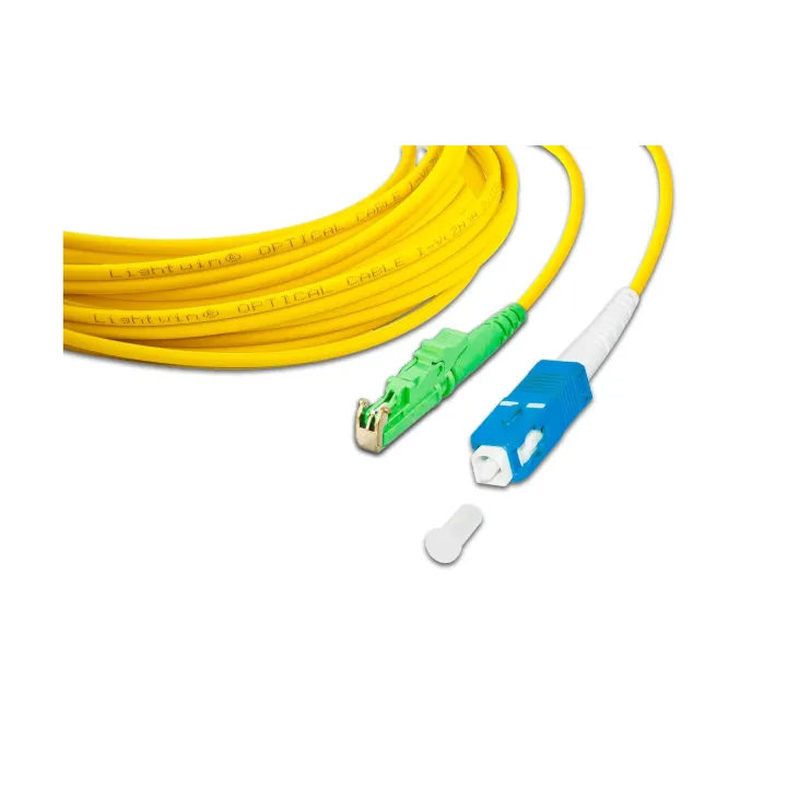 Lightwin Câble patch à fibre optique Singlemode, LSH-APC – SC, OS2, Simplex, 2 m