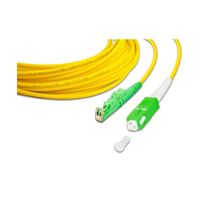 Lightwin Câble patch à fibre optique SM, LSH-APC – SC-APC, OS2, Simplex, 2 m