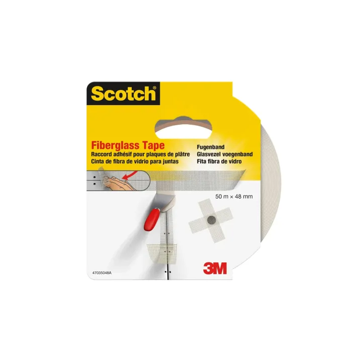 3M Ruban adhésif double-face Articulations 48 mm x 50 m, Blanc